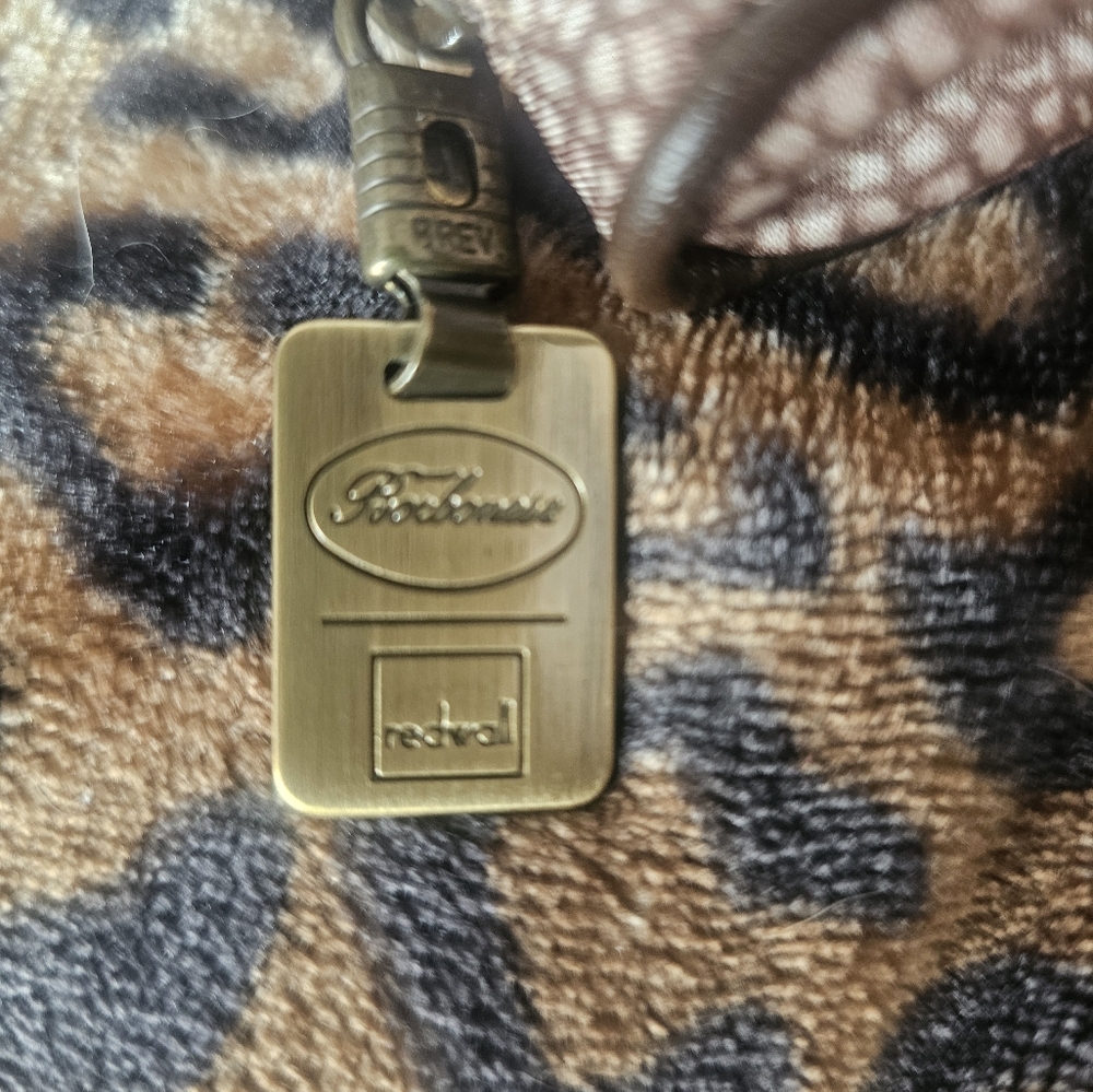 Borbonese makeup/clutch bag, color-brown fur #Vintage - Picture 4 of 7